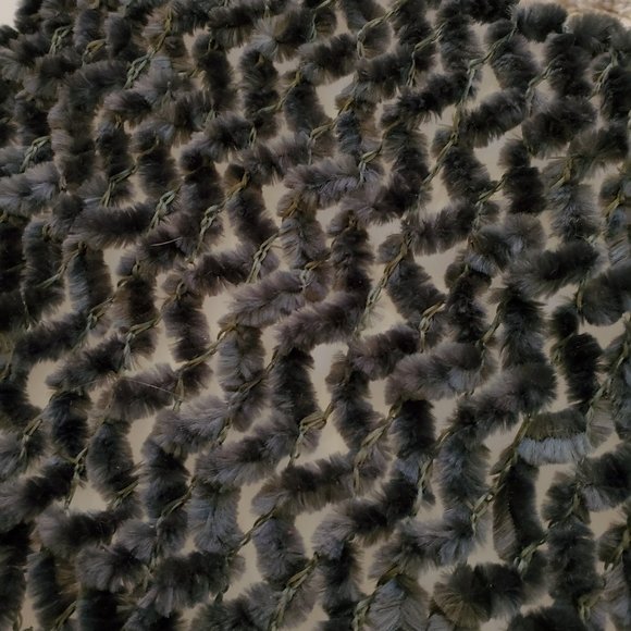 Woven Dark Green Scarf - Picture 6 of 6